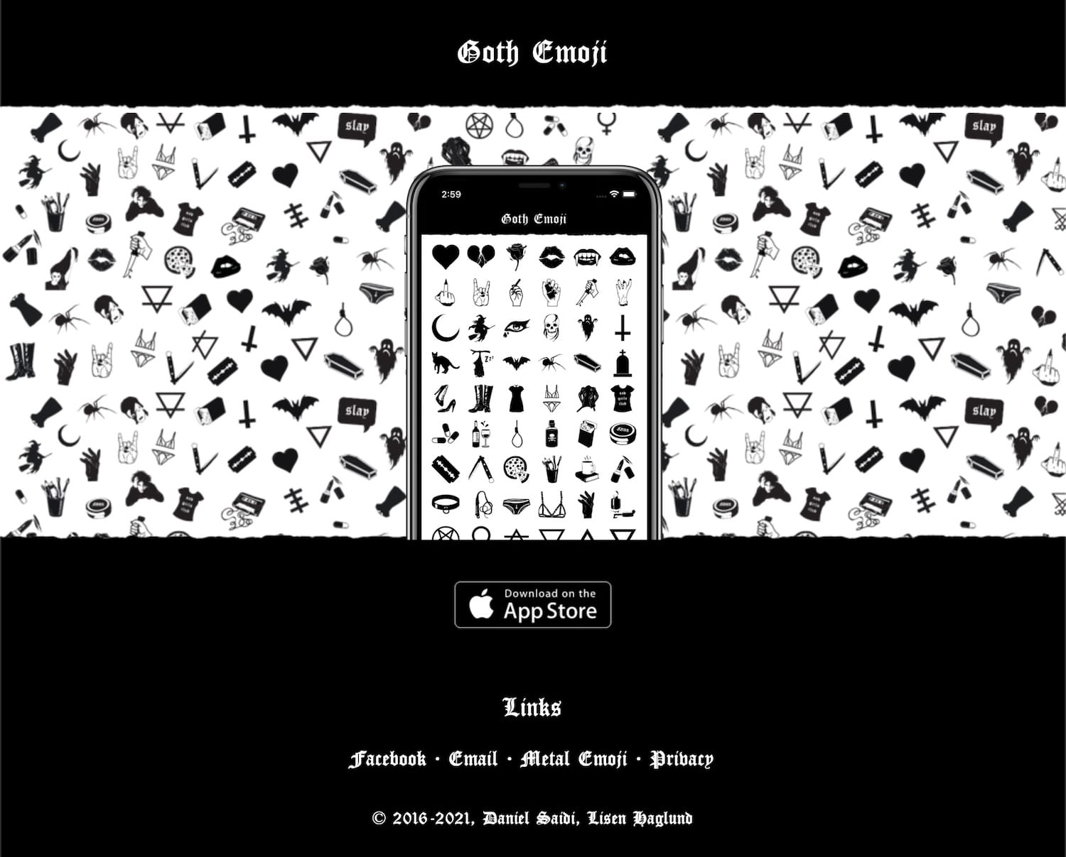 Goth Emoji websiste