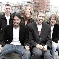 An image of Rasmus, Daniel, Kristina, Olof and Mathias