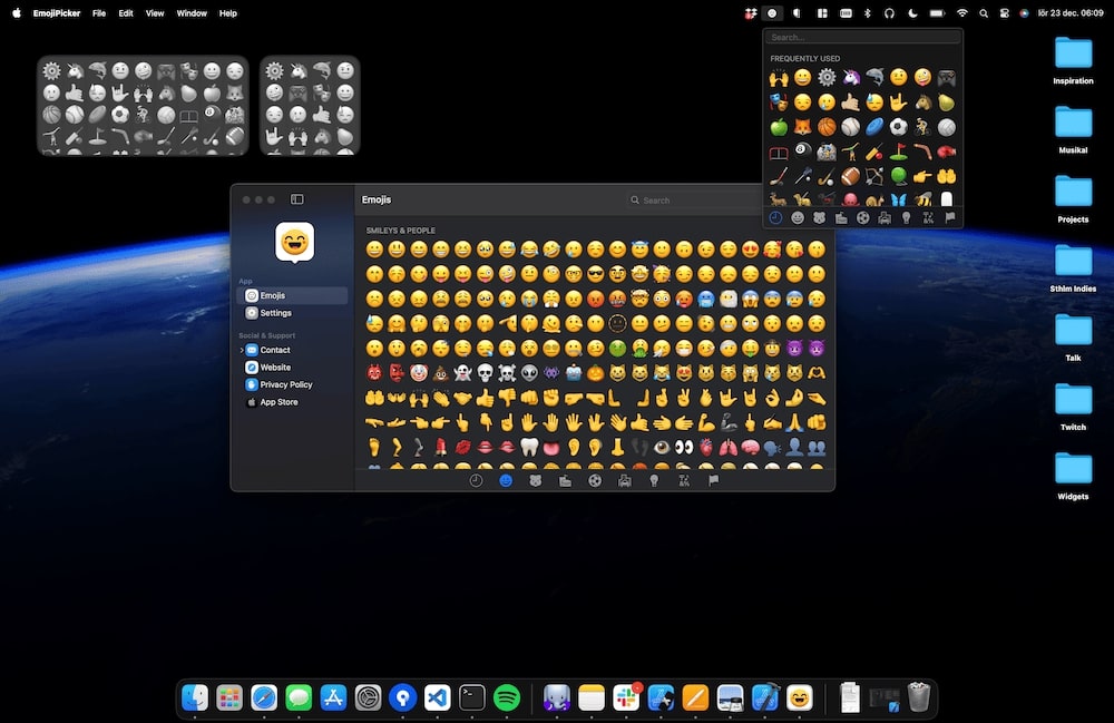 EmojiPicker on macOS