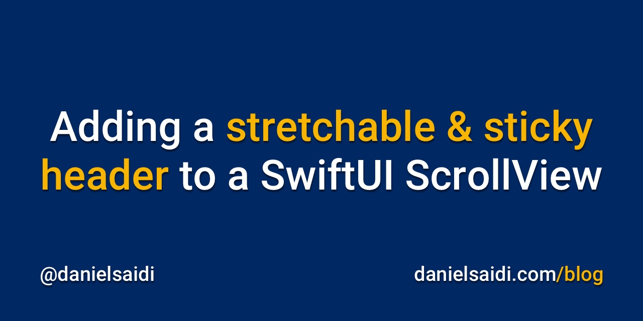 Adding a sticky header to a SwiftUI ScrollView