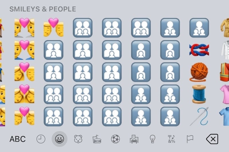 A screenshot of a 3rd party emoji keyboard