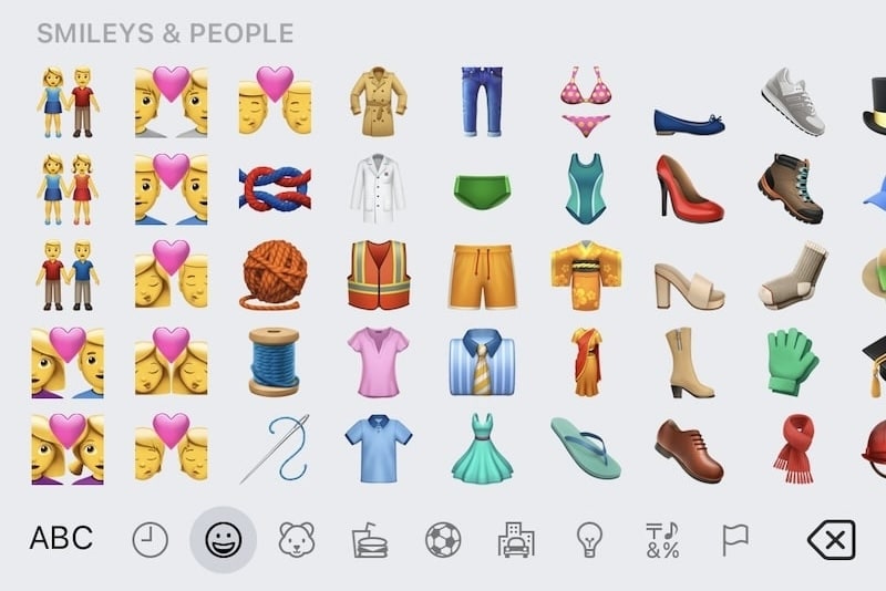 A native emoji keyboard with people