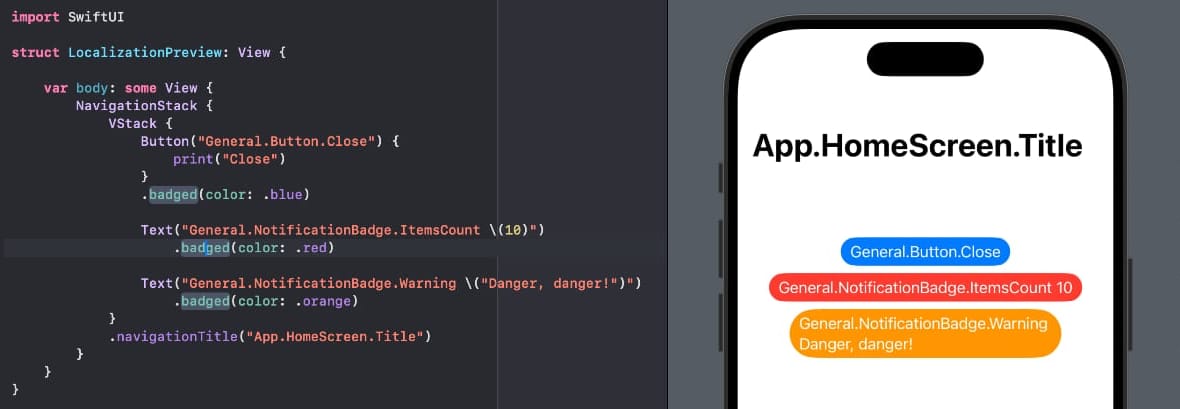 A view with untranslated keys